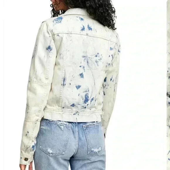 FREE PEOPLE jones tie dye blue jacket size S - Picture 1 of 14